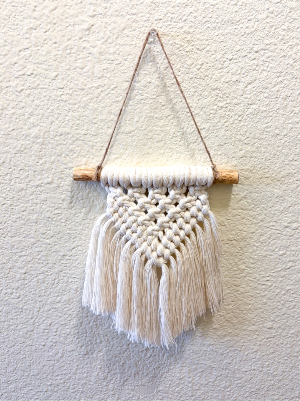 Handmade White Macramé Wall Hanging - Home Wall Decor